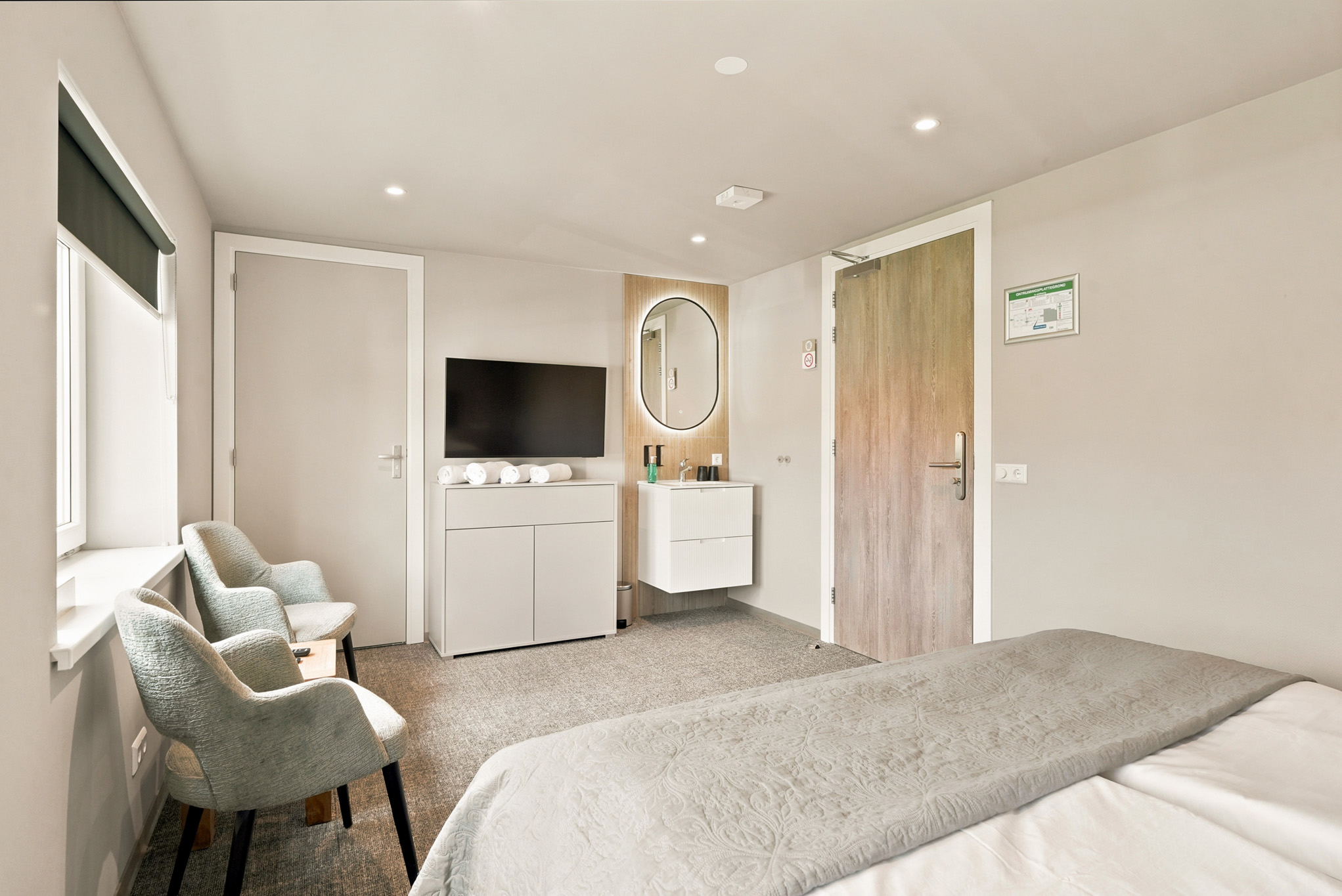 Luxe tweepersoonskamer Guesthouse Ouddorp Connection